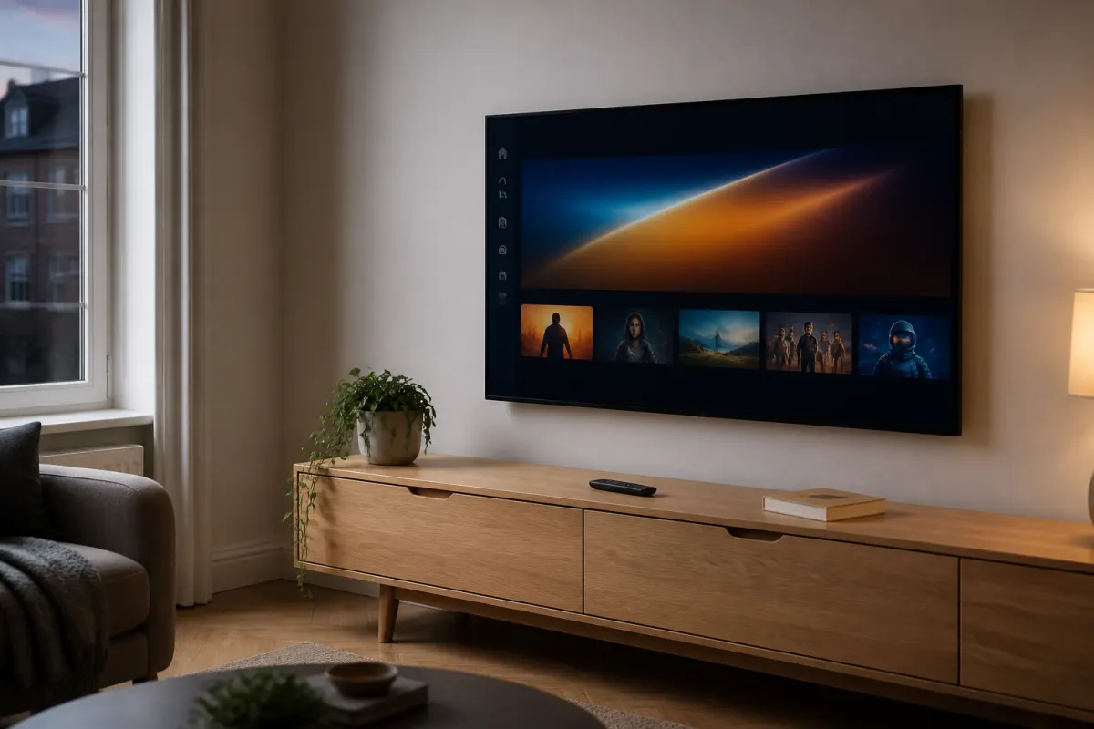 Living room TV ready for IPVario IPTV setup